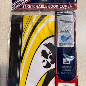 Jumbo Stretchable Iowa Hawkeye Book Cover - Black and Yellow